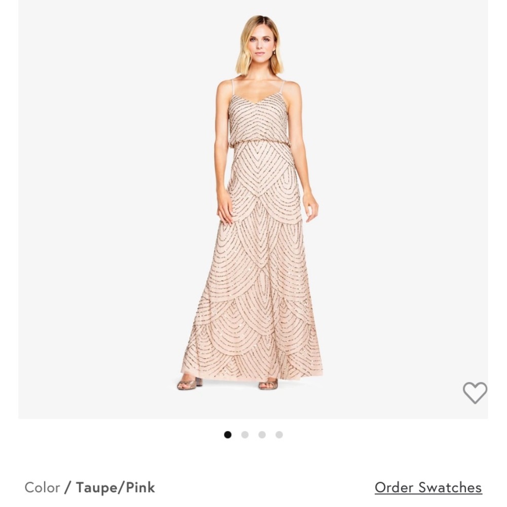 Adrianna Papell - ART DECO BEADED BLOUSON GOWN